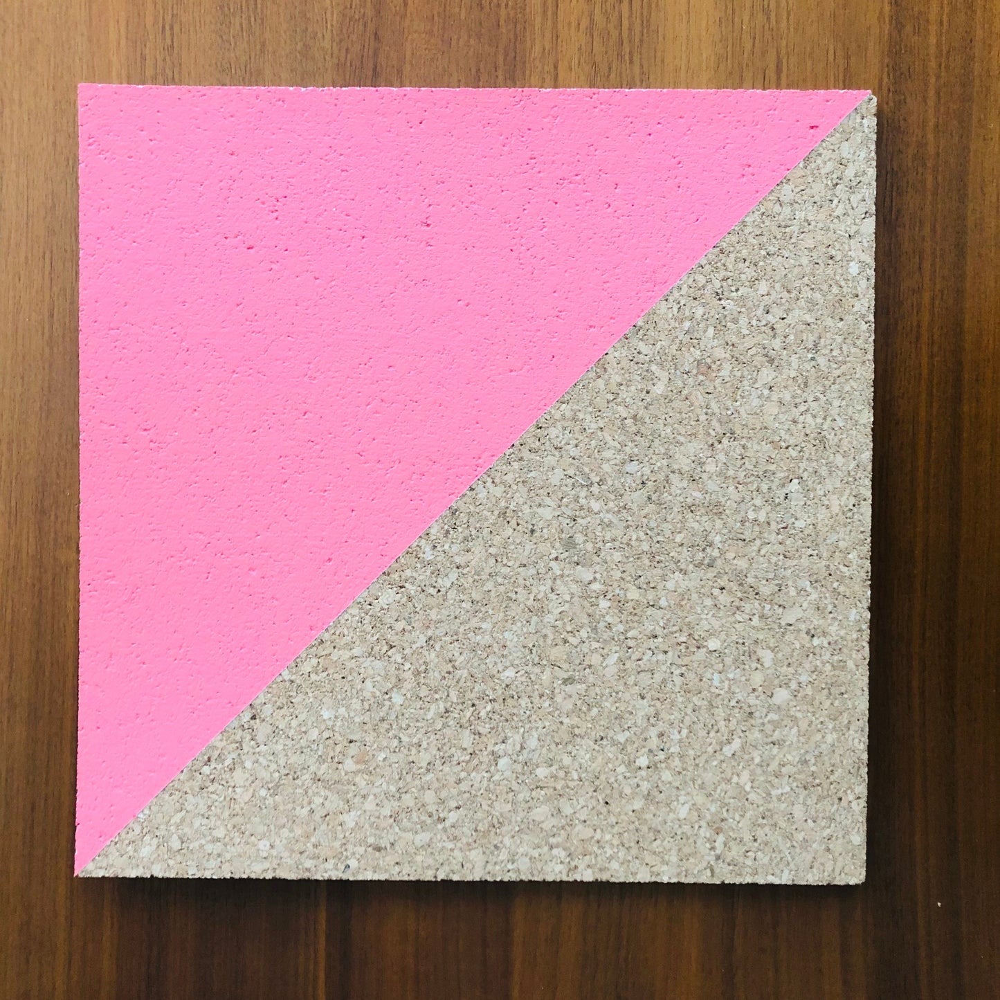 Color block cork board